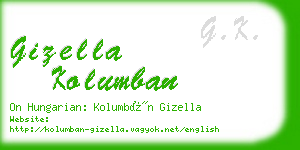 gizella kolumban business card
